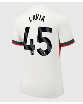 Billige Fotballdrakt Chelsea Romeo Lavia #45 Replika Bortedrakt Dame 2025-26 Kortermet Billige Fotballdrakt Chelsea Romeo Lavia #45 Replika Bortedrakt Dame 2025-26 Kortermet